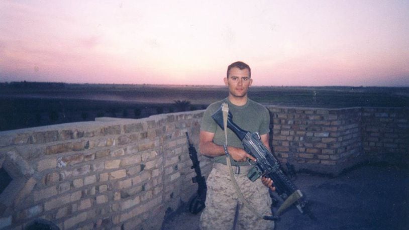 Fairfield High School graduate Taylor Prazynski in Fallujah, Iraq, in the spring of 2005.