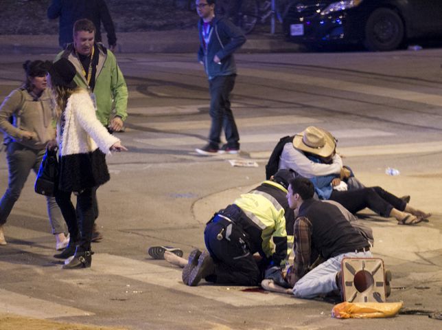 Pedestrians hit by car downtown, 03.13.14