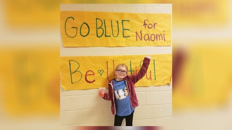 Naomi Short, 8, of Hamilton, is battling Stage 4 brain cancer, and the community is supporting her with fundraisers, including a GoFundMe.com campaign. PROVIDED