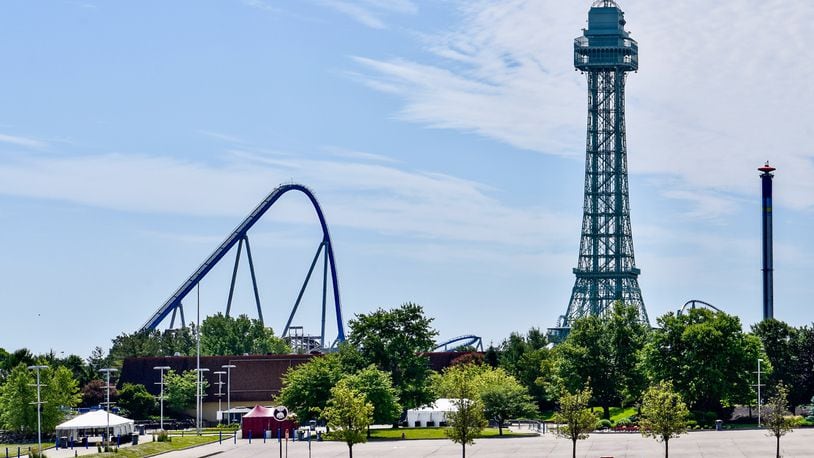 The Eiffel Tower replica at Kings Island in Mason is seen in this file photo. NICK GRAHAM / STAFF