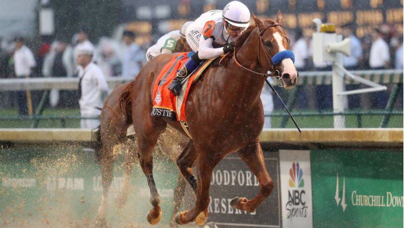 Justify won the Kentucky Derby in 2018 and followed it up with wins in the Preakness and Belmont Stakes.