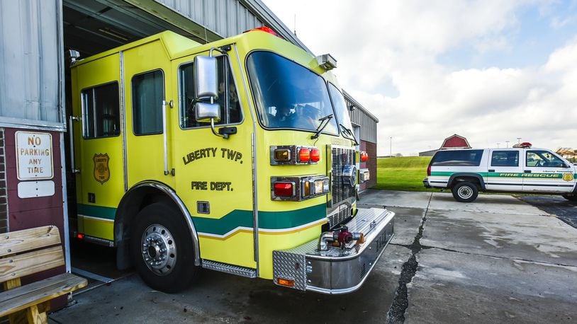 The Liberty Twp. trustees will formally ask the Butler County auditor’s office to figure how much a 3.25, 3.5 and 3.75 mills will bring in for both a five-year and continuous fire levy. NICK GRAHAM/STAFF