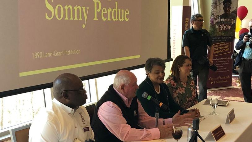 Agriculture Secretary Sonny Perdue visited Central State University today.