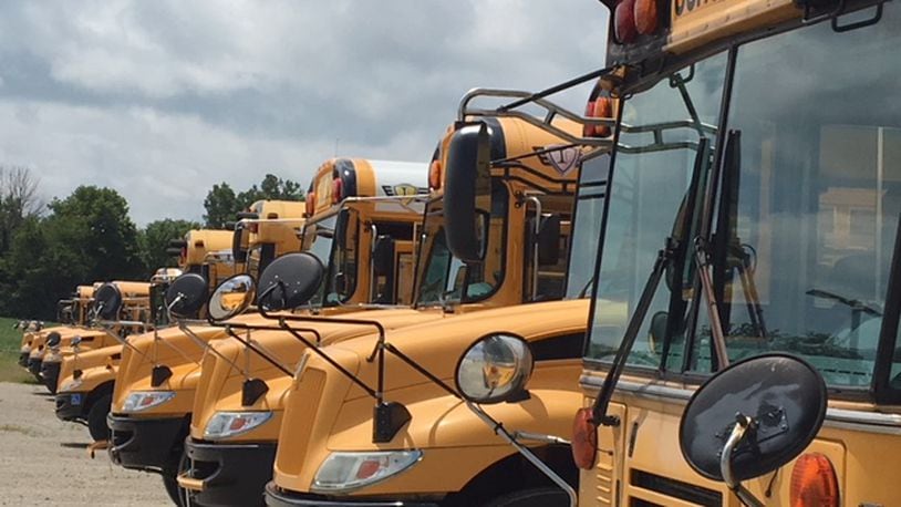 Lakota school buses. File Photo/Journal-News)