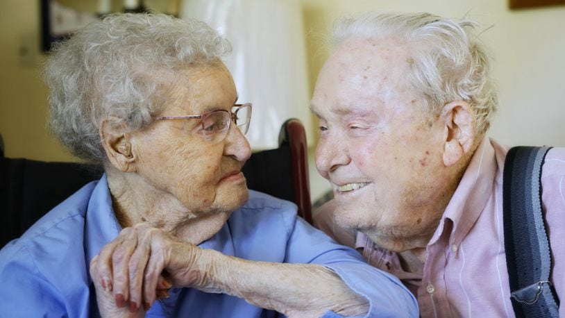 June and Hubert Malicote celebrated their 79th wedding anniversary and both turned 100 in July. They died 20 hours apart together at Hospice on Nov. 30 and Dec. 1, 2022.  NICK GRAHAM/STAFF