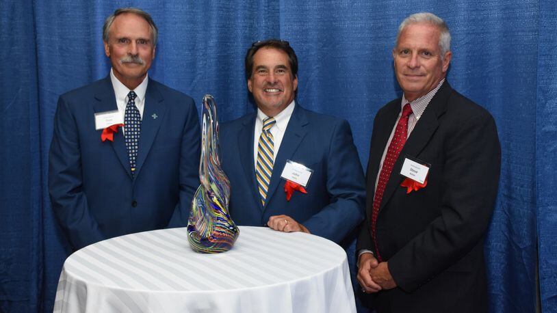 Everest Award 2018 honorees Thomas Urban, Mercy Health North Market president and CEO; John Danis, chairman and CEO of Danis Building Construction Company; and Steve Behler, retired Kemba Credit Union CEO. CONTRIBUTED/WEST CHESTER-LIBERTY CHAMBER ALLIANCE