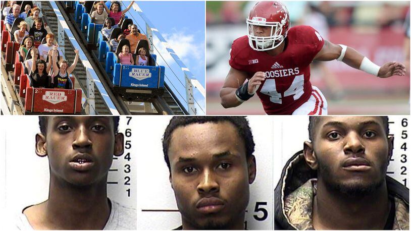 Kings Island’s The Racer is 45 years old; Former Hamilton High School football player Marcus Oliver (top right) has agreed to terms on an undrafted free agent contract with the NFL; and three men were arrested this weekend for a robbery at a Middletown pharmacy.