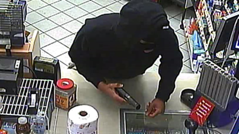 Fairfield Twp. police are seeking information to lead to the arrest of this robbery suspect. The robbery occurred Jan. 30, 2022 at Speedway gas station on Tylersville Road. CONTRIBUTED
