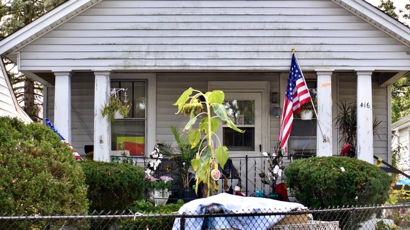 Firefighters were call to a residence in the 400 block of Mill Road about 5:16 p.m. on Tuesday, Sept. 22, 2020, and found a man on the porch injured, according to Trevor Snider, Hamilton fire investigator. NICK GRAHAM / STAFF