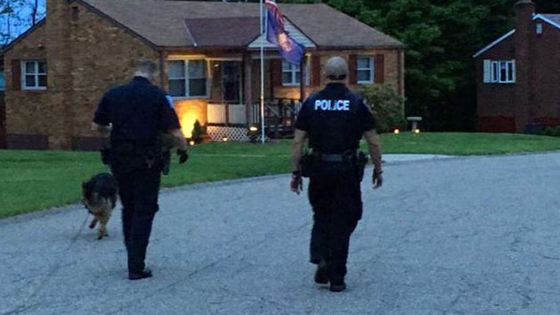 Police search for home invasion suspects in Shaler, Pennsylvania.