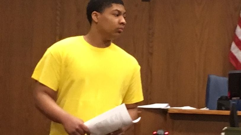 Kylen Gregory is being held on $1 million bond in juvenile detention after a Montgomery County grand jury indicted him Tuesday on two counts of murder, five counts of felonious assault and one count of discharging a firearm in a prohibited area. NICK BLIZZARD/STAFF PHOTO