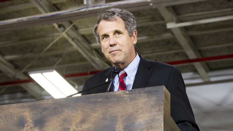 Sen. Sherrod Brown (D-OH) speaks at a campaign rally for Democratic presidential candidate Hillary Clinton on June 13, 2016 in Cleveland.(Photo by Angelo Merendino/Getty Images)