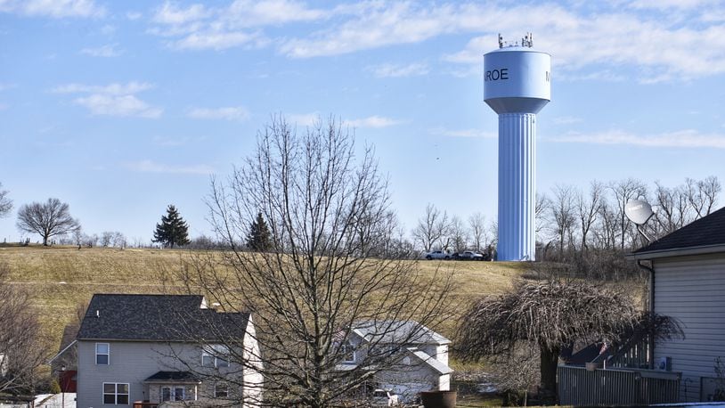 After discovering a leak in one of Monroe's three water towers, city officials drained about 400,000 gallons of water, said Gary Morton, director of public works. He said a small hole was discovered in the pipe and it will be repaired. NICK GRAHAM/STAFF