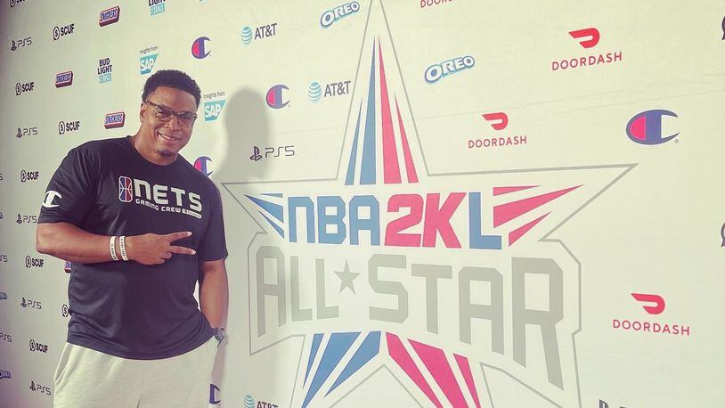 Ivan Curtiss, of Nets GC, poses for a photo at the NBA 2K League All-Star Game in Brooklyn, N.Y., in September 2021.