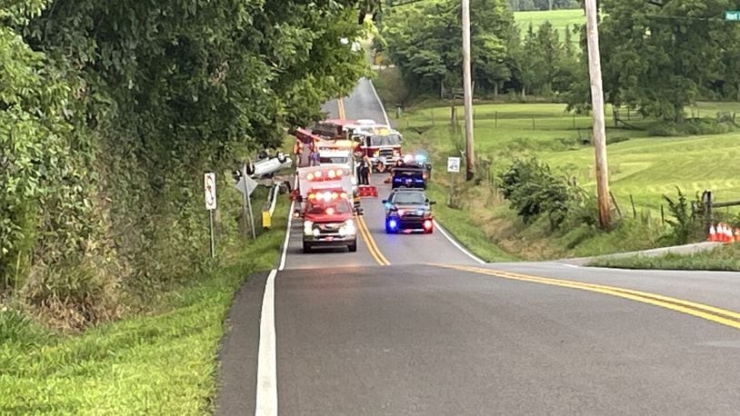 A  man died in a crash on California Road in Morgan Twp., Butler County on Aug. 5, 2022. CONTRIBUTED/WCPO