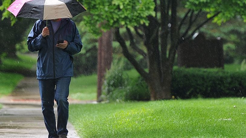 Wednesday, June 2, 2021, was a good day to have an unbrella for a walk around Shafor Park in Oakwood. MARSHALL GORBY\STAFF