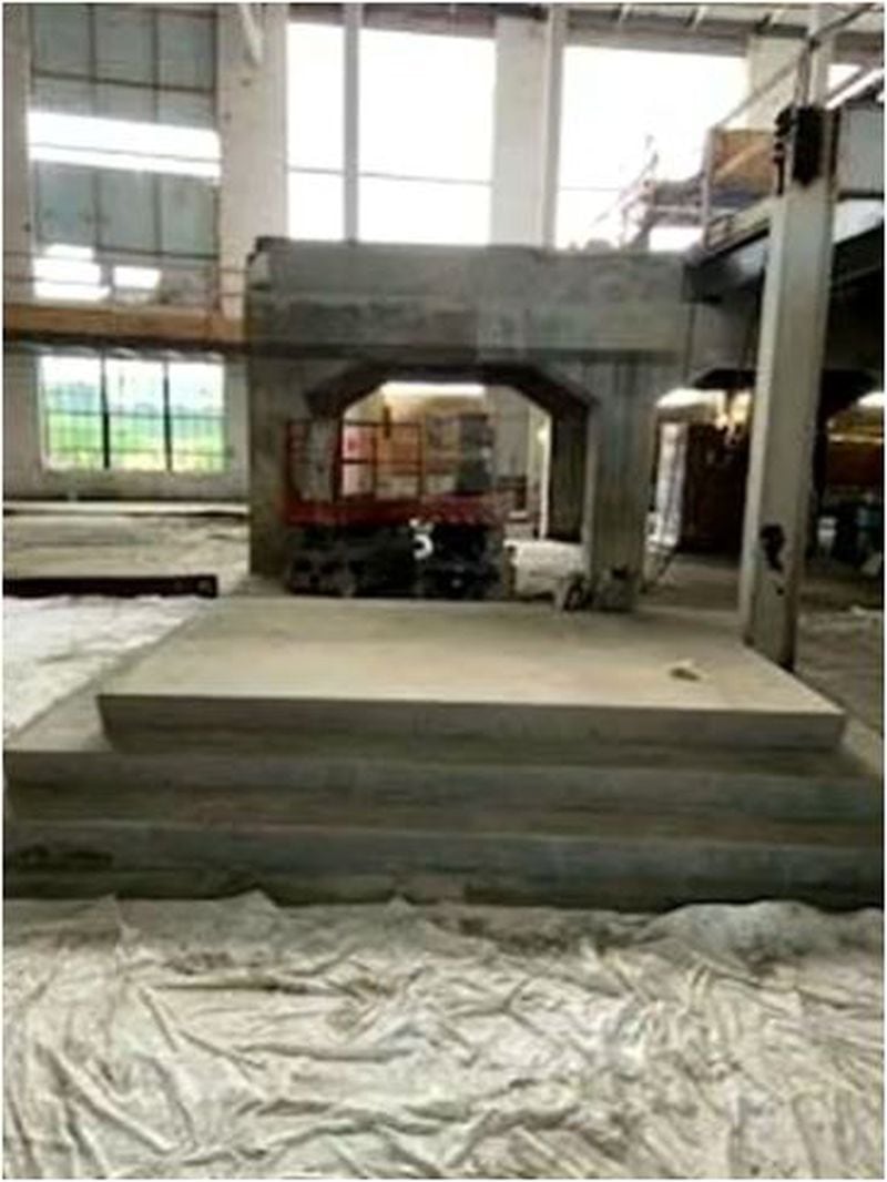 This is the beginning of the grand staircase that will be in the lobby of the convention center at Spooky Nook Sports Champion Mill. PROVIDED