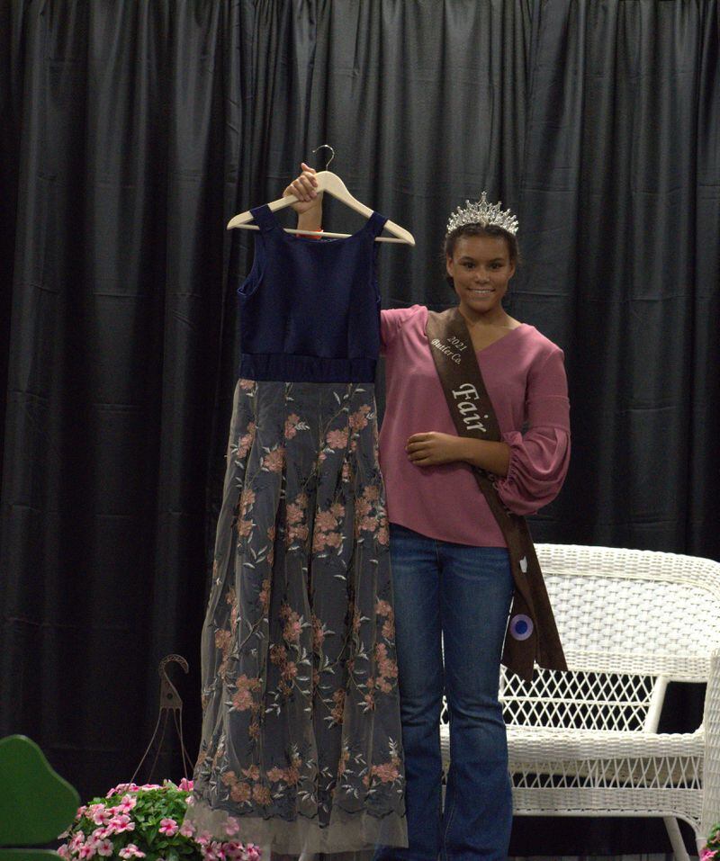 Maya Kidd, recently named 2022 Ohio Fairs' Queen, sewed her prom dress as a 4-H project. PROVIDED