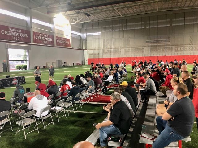 Ohio State football youth tackling clinic 2019