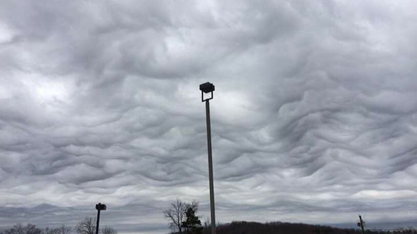 On the afternoon of Monday, March 20, these unique and ominous-looking clouds were spotted across parts of southwest Ohio. These newly named clouds, called “Asperatus,” are often spotted just before or just after thunderstorms have moved through. MELISSA TAYLOR/CONTRIBUTED