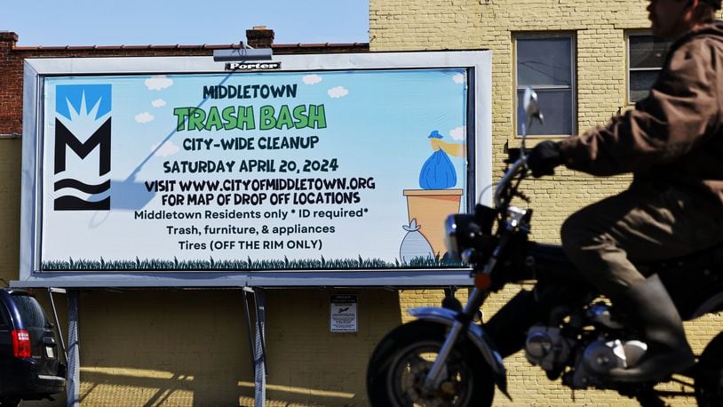 Got trash? Middletown wants to help you clean up it with the inaugural event of the city’s neighborhood revitalization program. The Trash Bash is planned for April 20 with drop-off locations at four sites in the city.  NICK GRAHAM/STAFF