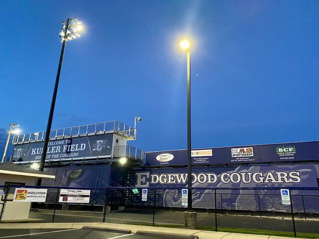 PHOTOS: Butler County high schools honor Class of 2020 with stadium lights displays