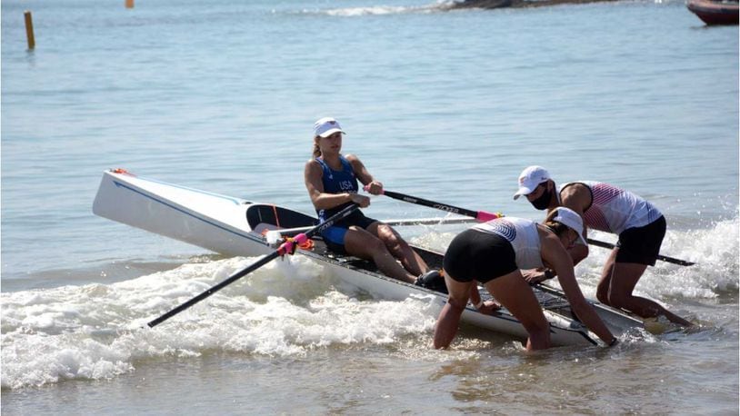Local rower Cassidy Norton, with the Great Miami Rowing Center, placed third in preliminaries of the World Rowing Beach Sprint Finals in Portugal. Contributed