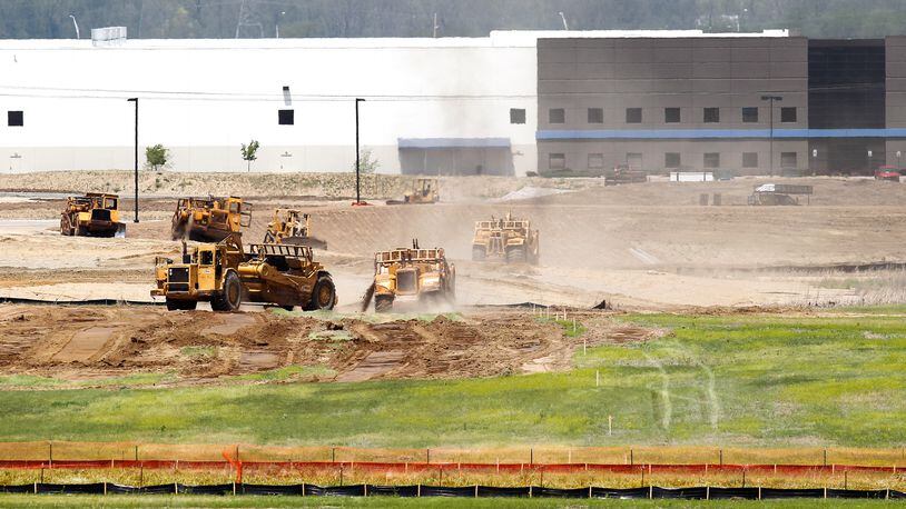 Developer IDI Gazeley continues construction at the business park Park North at Monroe, including a speculative commercial building and an auto parts plant for UGN Inc. NICK DAGGY / STAFF
