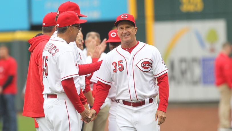 The Reds haven’t been the same since Jim Riggleman (right) was promoted to manager following a 3-15 start. David Jablonski/Staff