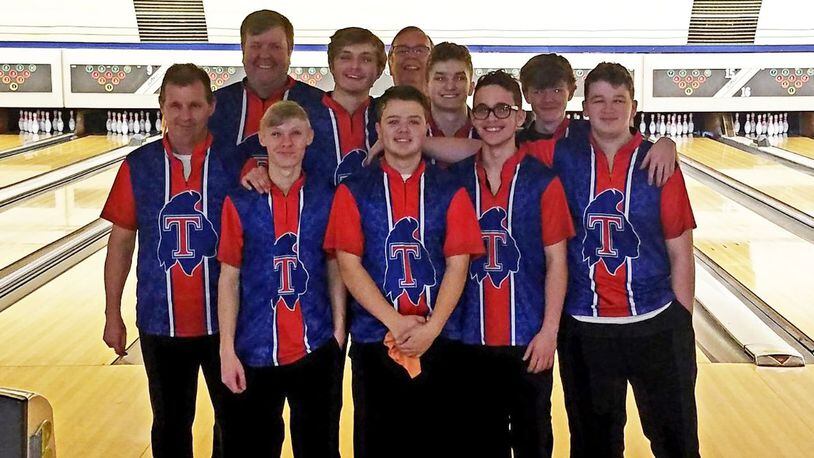 Talawanda High School’s boys bowling team has qualified for the Division I district tournament for the first time. PHOTO COURTESY OF TALAWANDA ATHLETICS