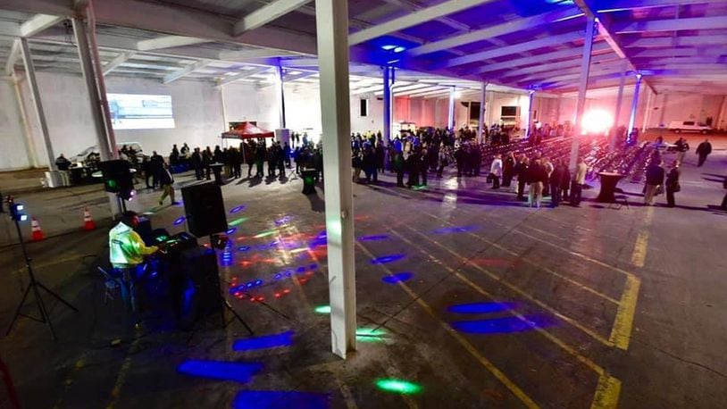 Hamilton held its State of the City event at the site of the coming Spooky Nook Sports Champion Mill project on Thursday, Oct. 17, 2019. Attendees sat in a large room that will eventually be the lobby of the facility, officials said. NICK GRAHAM / STAFF