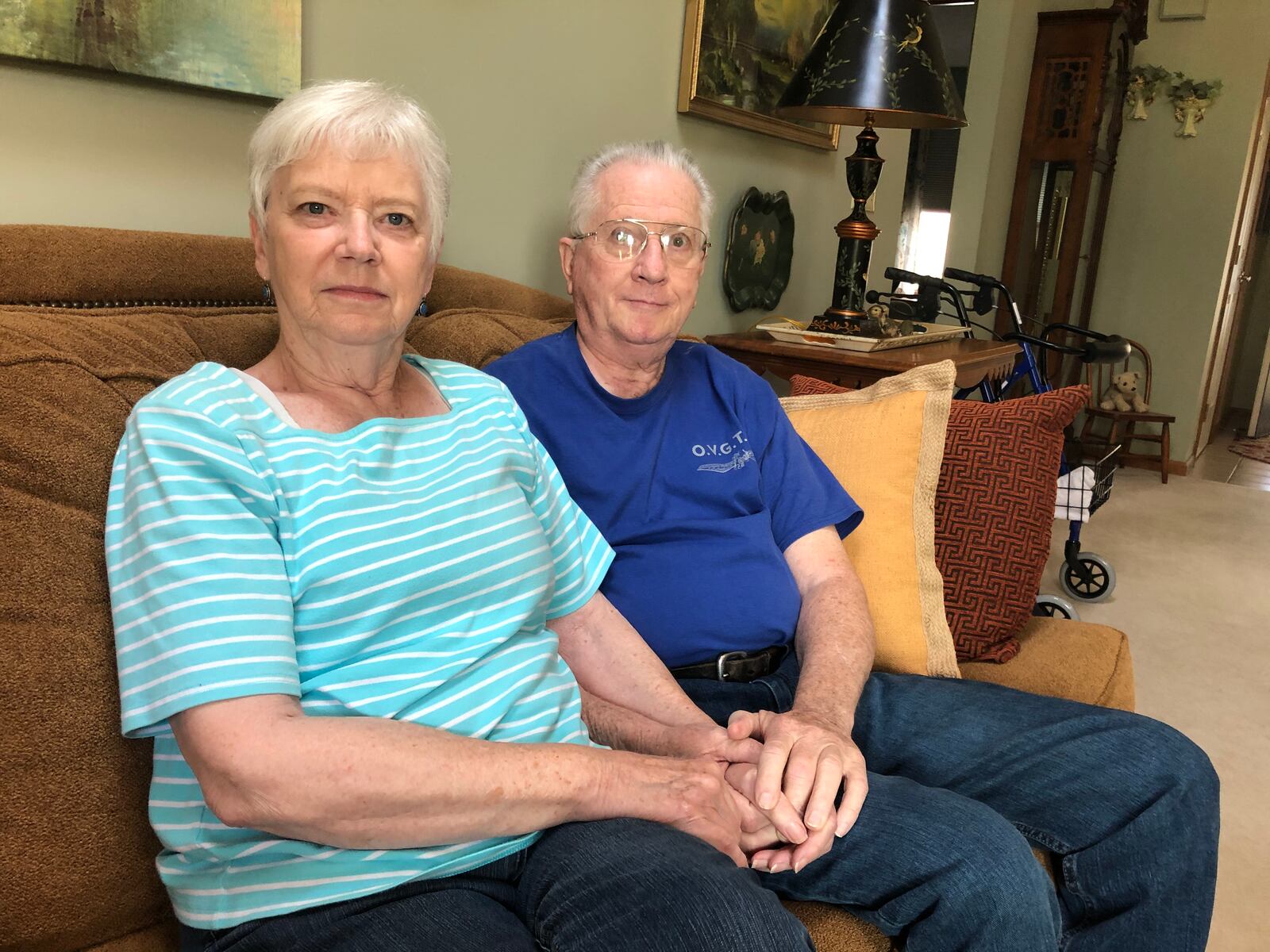 Dave and Bev Campbell have been married for 54 years, but she was unable to visit her husband in the hospital for weeks as he recovered from the coronavirus. RICK McCRABB/STAFF