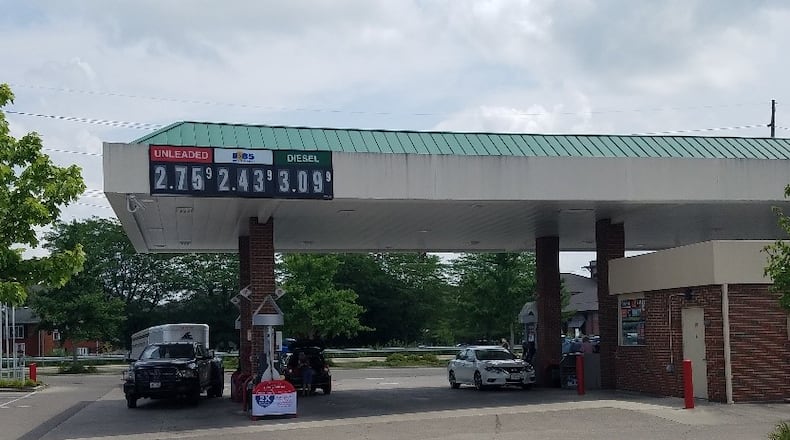 It appears Oxford has the highest gas prices within Butler County, according to GasBuddy. Prices have reached to around $2.84 a gallon, which is just a few cents off the national average. Pictured is a Kroger gas station in Oxford where gas is $2.76 per gallon. BRENNEN KAUFFMAN/STAFF