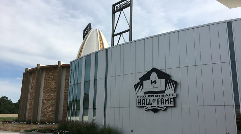 Photos taken at the Pro Football Hall of Fame in Canton, Ohio, on July 27, 2017.