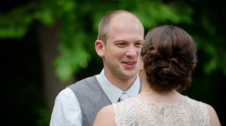 Patrick and Bre Wolterman on their wedding day in May. (CONTRIBUTED/LAURA ENDRES HICKS)