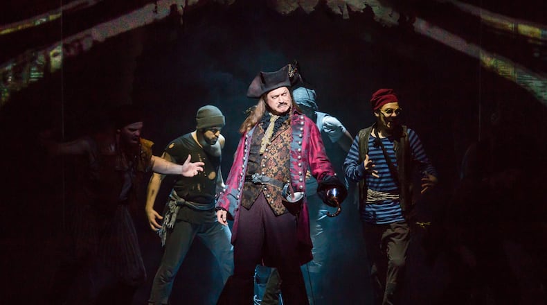 Tom Hewitt as Captain Hook and cast in Finding Neverland. CONTRIBUTED PHOTO BY JEREMY DANIEL