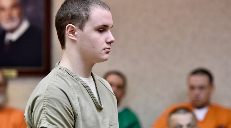 Paul Dillon Craft, 16, of Middletown, appearing in Butler County Common Pleas Court today for a hearing on charges of aggravated murder and other felonies for a December robbery gone bad. NICK GRAHAM/STAFF