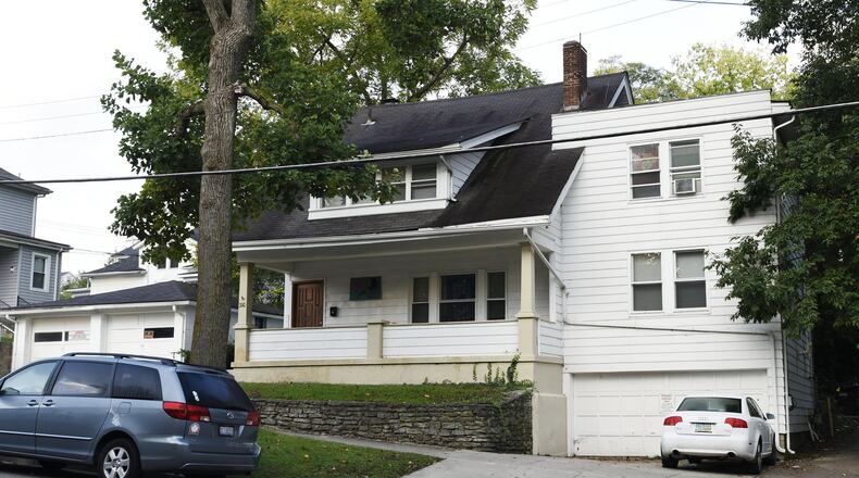 Two Miami University students were shot at this house on North Campus Avenue in Oxford on Tuesday night, Oct. 4. NICK GRAHAM/STAFF