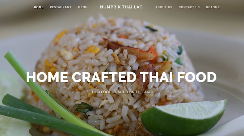 The website for Numprik Thai Lao.