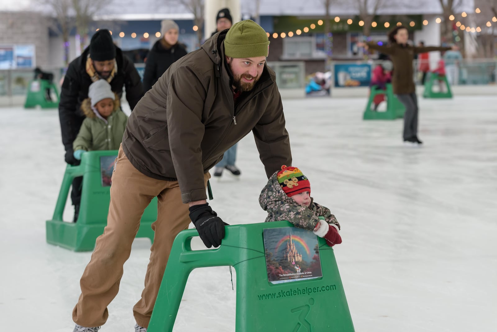 Five Rivers MetroParks hosted the Timeless Tales Family Skate Day at the MetroParks Ice Rink, located at RiverScape MetroPark in downtown Dayton on Sunday, Jan. 11, 2026. TOM GILLIAM / CONTRIBUTING PHOTOGRAPHER