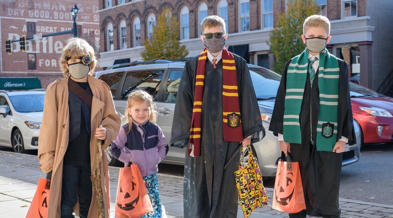 The Harry Potter Trick or Treat with Downtown Tipp City Merchants event, hosted by the Downtown Tipp City Partnership was held on Halloween, Saturday, October 31, 2020. Even though costumes featuring Harry Potter characters were encouraged but not required, attendees wore a wide variety of costumes. Did we spot you there? TOM GILLIAM/CONTRIBUTING PHOTOGRAPHER