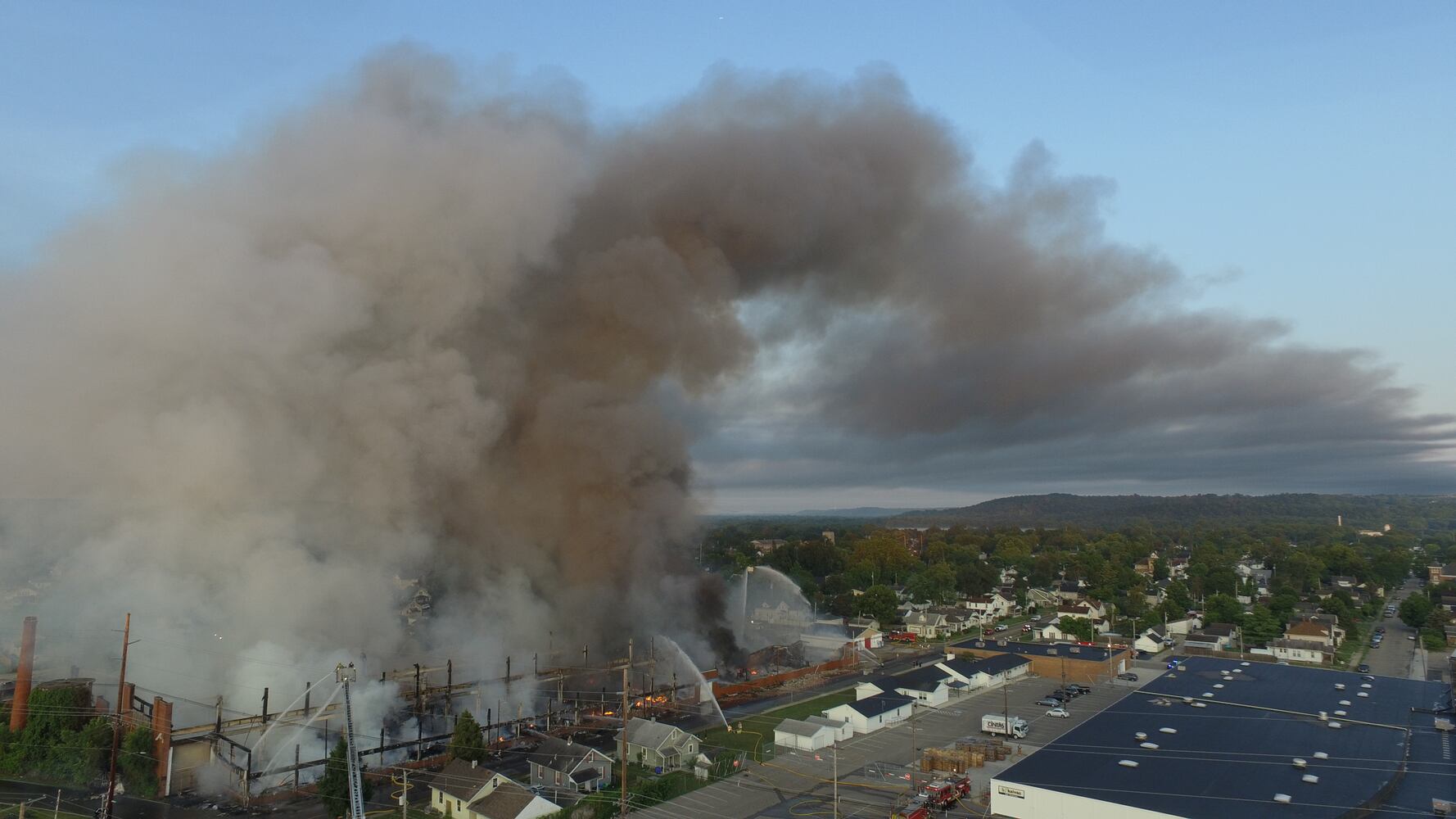 PHOTOS: Crews battle massive warehouse fire in Hamilton