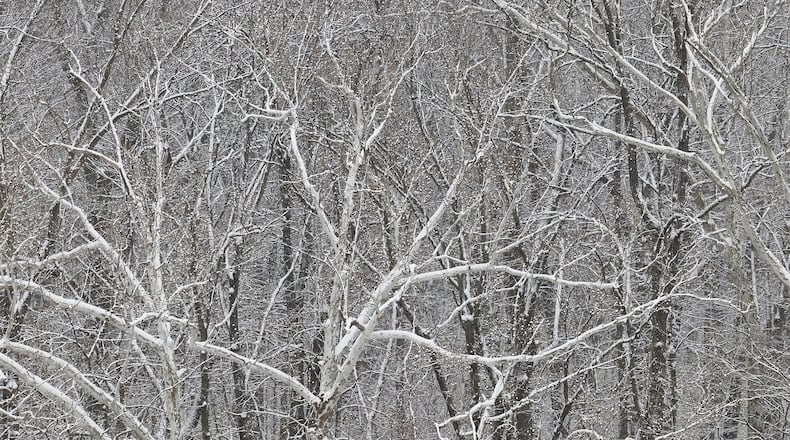 The first snow of the season fell Saturday morning, Nov. 12, 2022 in Butler County. NICK GRAHAM/STAFF