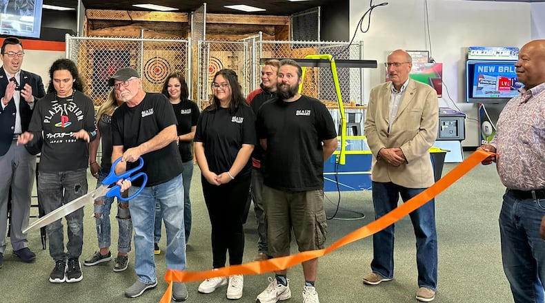 The Main Circuit, an eclectic entertainment venue with old school games and new school virtual reality, is now open. The Greater Chamber of Commerce held a ribbon cutting on Friday, Sept. 29, 2023. PROVIDED