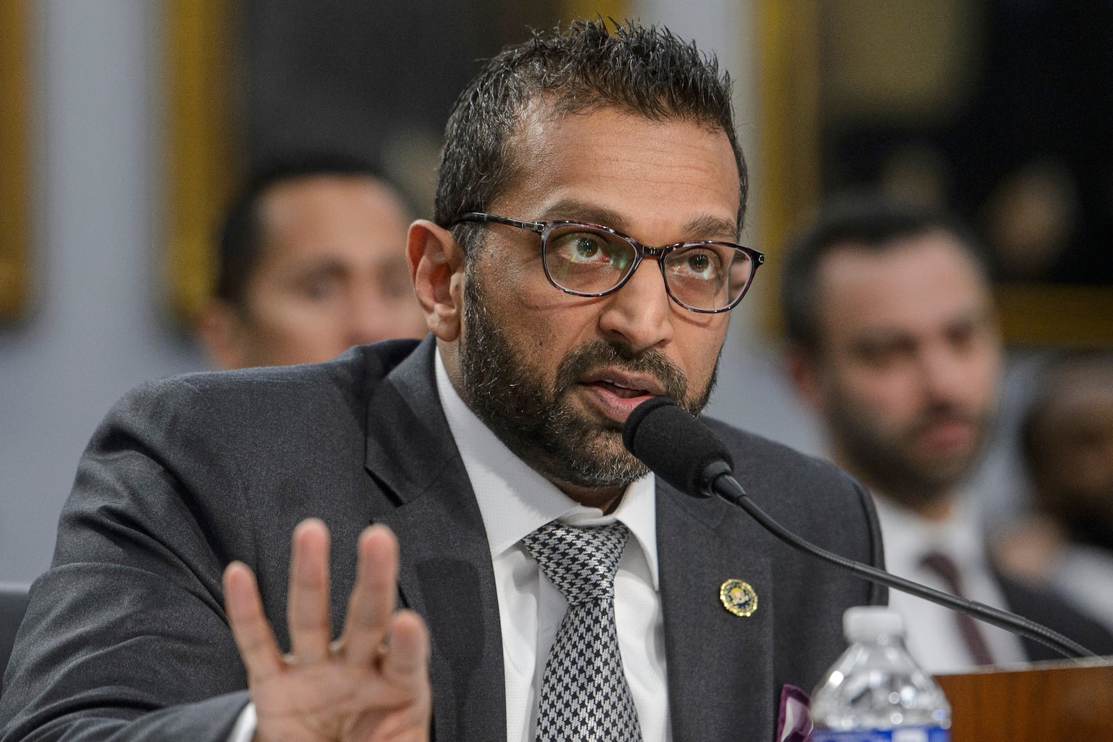 FILE - FBI Director Kash Patel testifies during a budget hearing on Capitol Hill, May 7, 2025, in Washington. (AP Photo/Rod Lamkey, Jr., File)