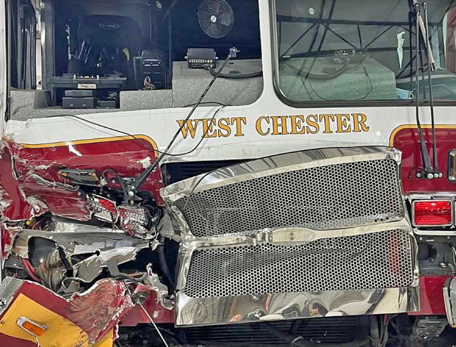 West Chester Twp. fire engine 74 is one of four vehicles sidelined due to a crash and maintenance issues. WEST CHESTER TWP./CONTRIBUTED