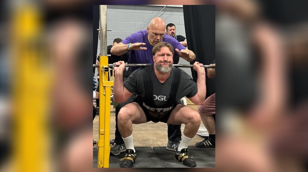 Ron Shotts, of Springfield, competes in a powerlifting competition. CONTRIBUTED PHOTO