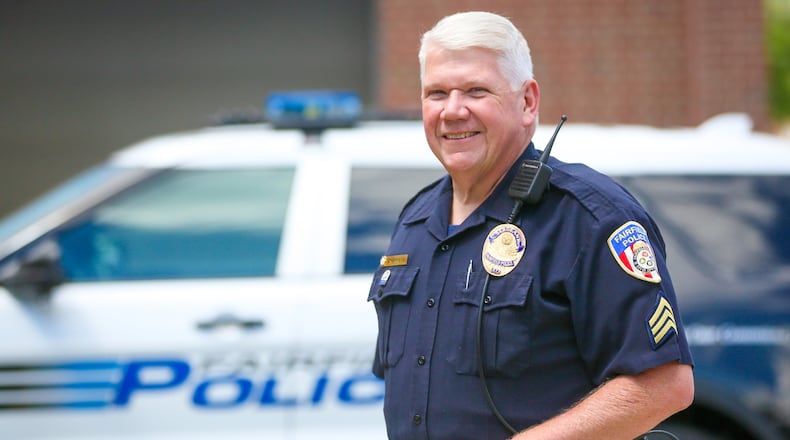 Sgt. Don Garrett will retire in July from the Fairfield Police Department. He has been patrolling the streets for 31 years. GREG LYNCH / STAFF