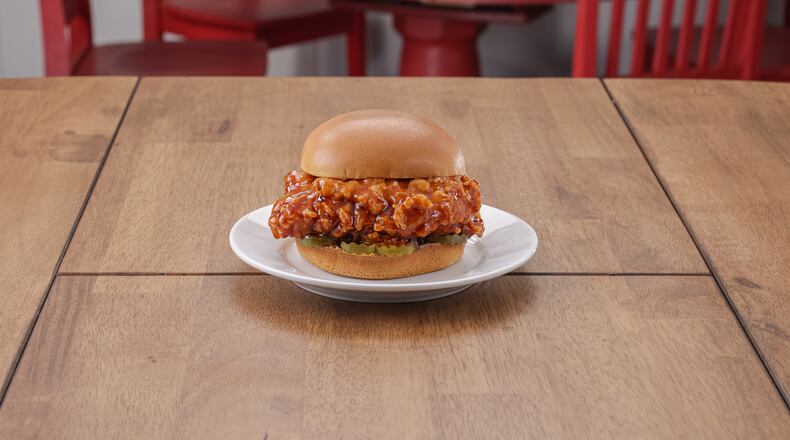 Lee’s Famous Recipe Chicken is testing a new Spicy Bourbon Chicken Sandwich at 13 restaurant locations in the Dayton area.