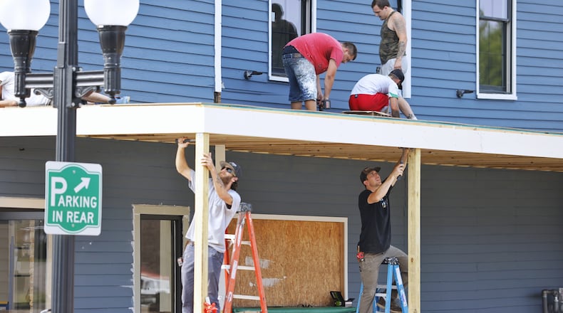 The building soon to be occupied by the HUB on Main bar and eatery (HUB stands for Hamilton's Urban Backyard) should open on Labor Day. NICK GRAHAM/STAFF